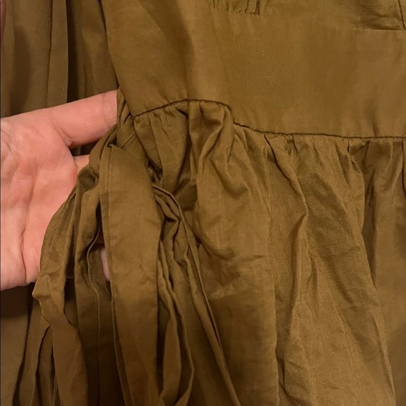 Banana Republic 100% Cotton Mocha Wrap Blouse Size XS - Picture 2 of 7